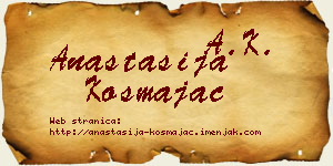 Anastasija Kosmajac vizit kartica